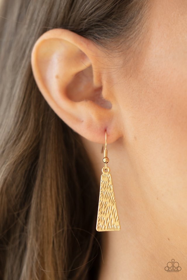 Happily Ever AFTERSHOCK - Gold - Paparazzi Necklace Image