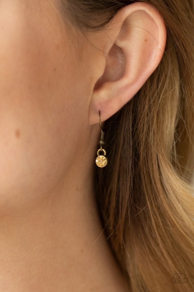 Save The MONEY Trees - Brass - Paparazzi Necklace Image