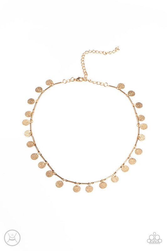 Musically Minimalist - Gold - Paparazzi Necklace Image