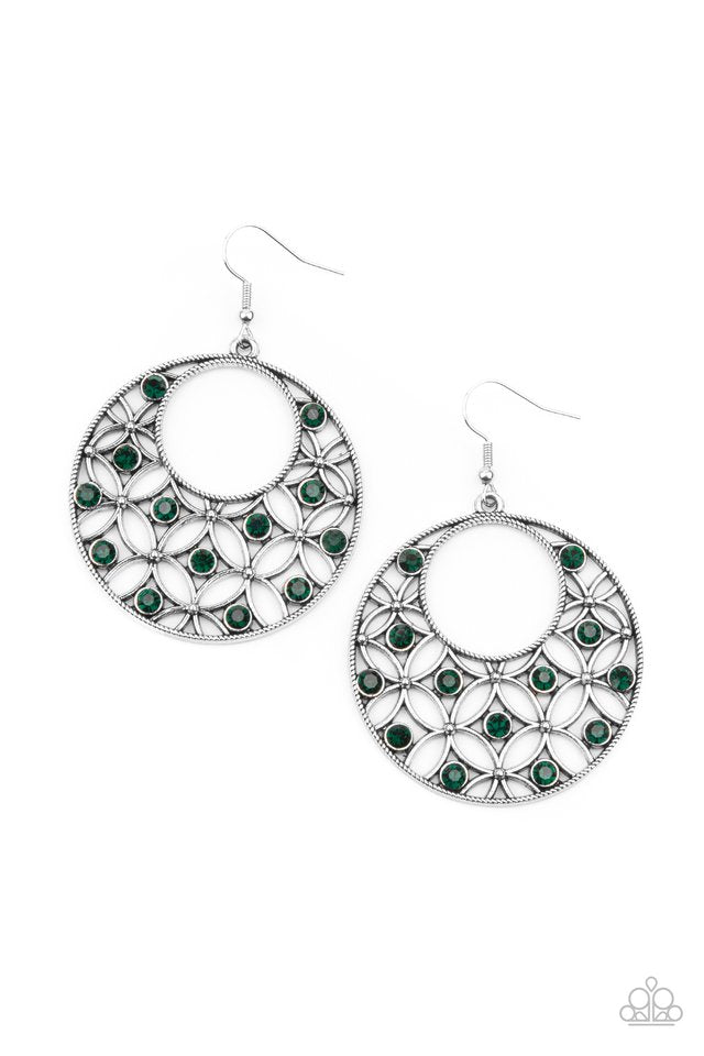 Garden Garnish - Green - Paparazzi Earring Image