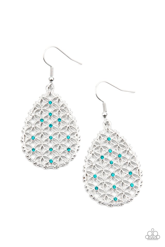 ​​Glorious Gardens - Blue - Paparazzi Earring Image