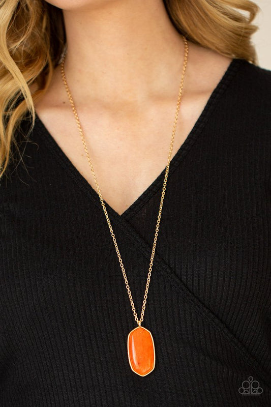 Elemental Elegance - Orange - Paparazzi Necklace Image