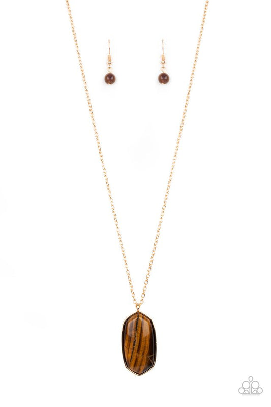 Elemental Elegance - Brown - Paparazzi Necklace Image