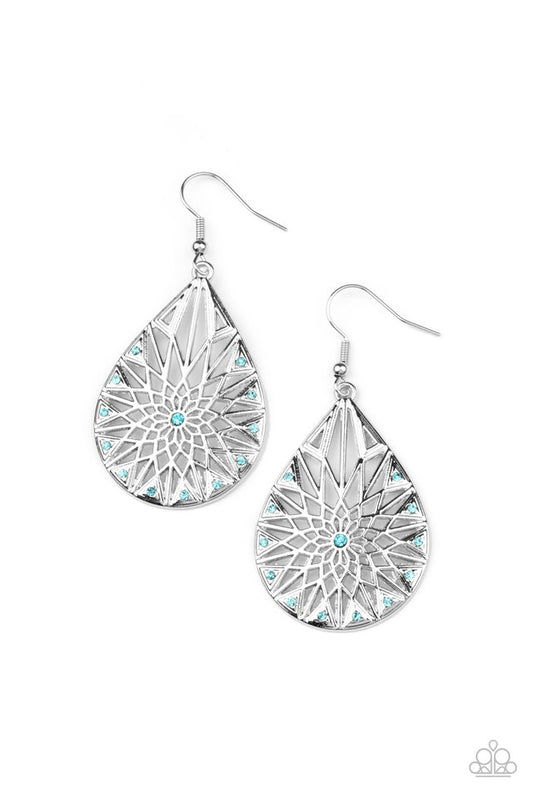 Icy Mosaic - Blue - Paparazzi Earring Image