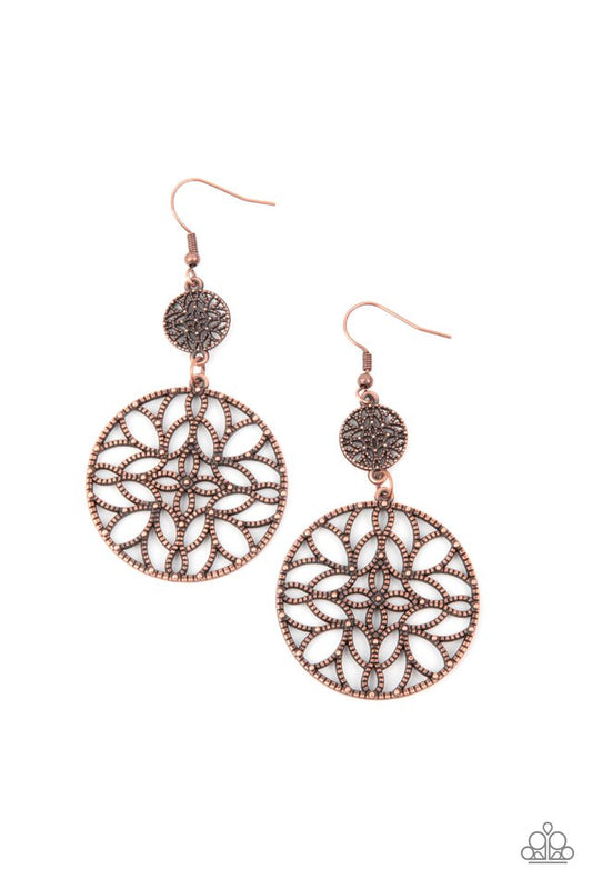 Mandala Eden - Copper - Paparazzi Earring Image