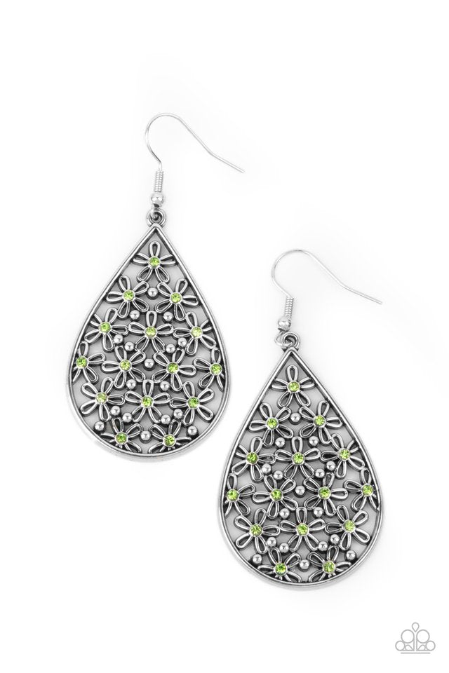 ​Tick, Tick, BLOOM! - Green - Paparazzi Earring Image