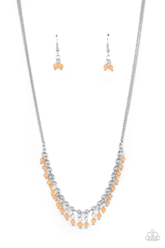 DEW a Double Take - Orange - Paparazzi Necklace Image