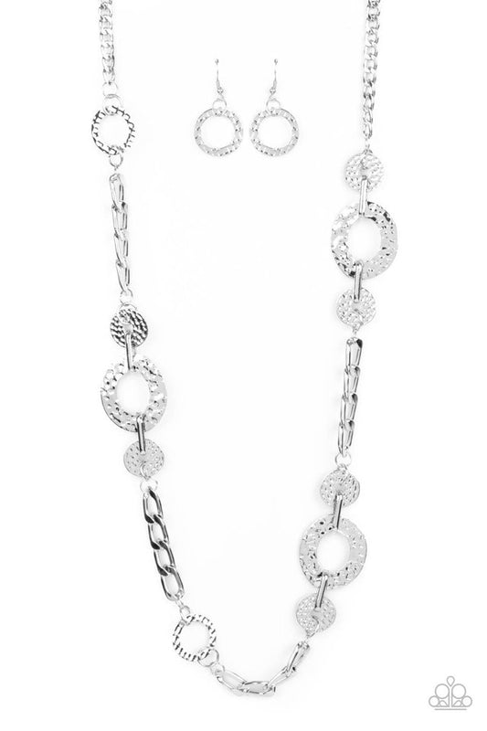 Mechanically Metro - Silver - Paparazzi Necklace Image