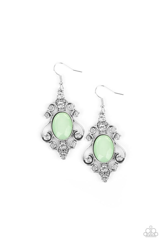 Tour de Fairytale - Green - Paparazzi Earring Image