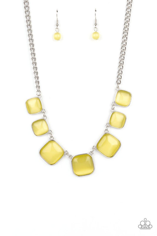 Aura Allure - Yellow - Paparazzi Necklace Image