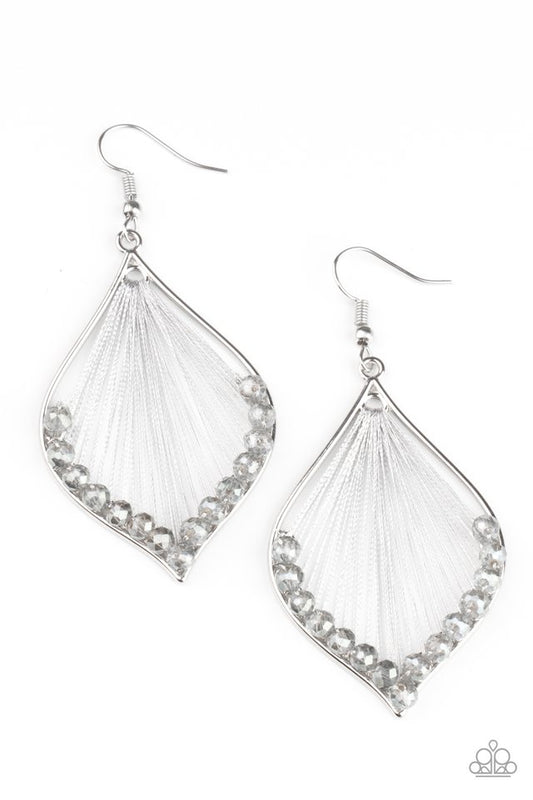 Pulling at My HARP-strings - Silver - Paparazzi Earring Image