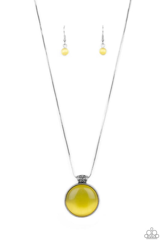Look Into My Aura - Yellow - Paparazzi Necklace Image