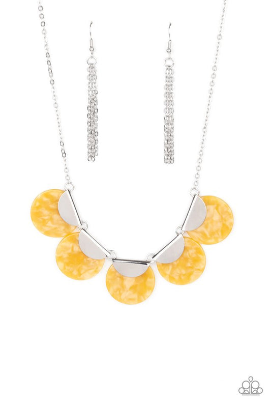 Mermaid Oasis - Yellow - Paparazzi Necklace Image