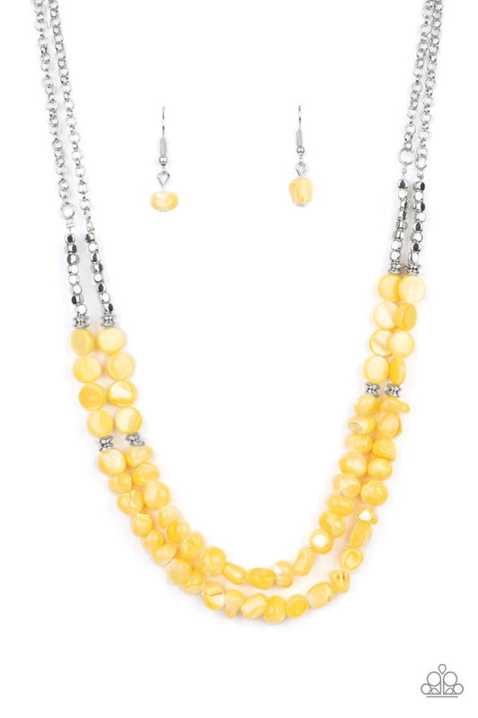 Staycation Status - Yellow - Paparazzi Necklace Image