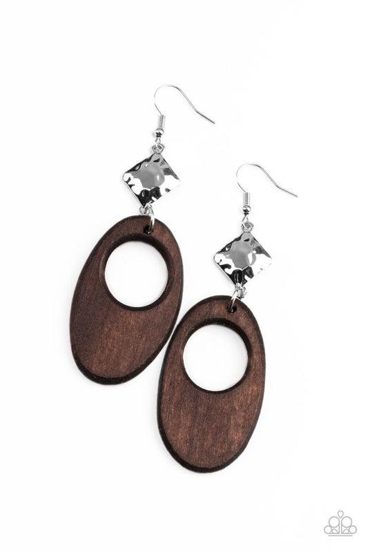 Retro Reveal - Brown - Paparazzi Earring Image
