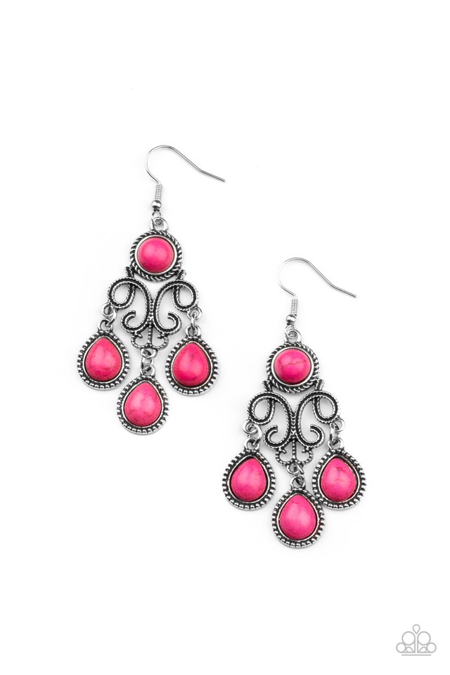 Canyon Chandelier - Pink - Paparazzi Earring Image