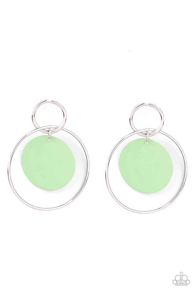 ​POP, Look, and Listen - Green - Paparazzi Earring Image