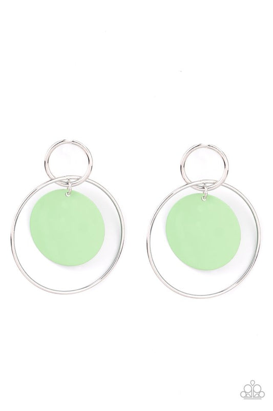 POP, Look, and Listen - Green - Paparazzi Earring Image