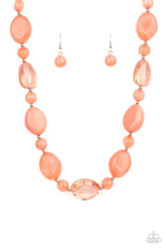 Staycation Stunner - Orange - Paparazzi Necklace Image