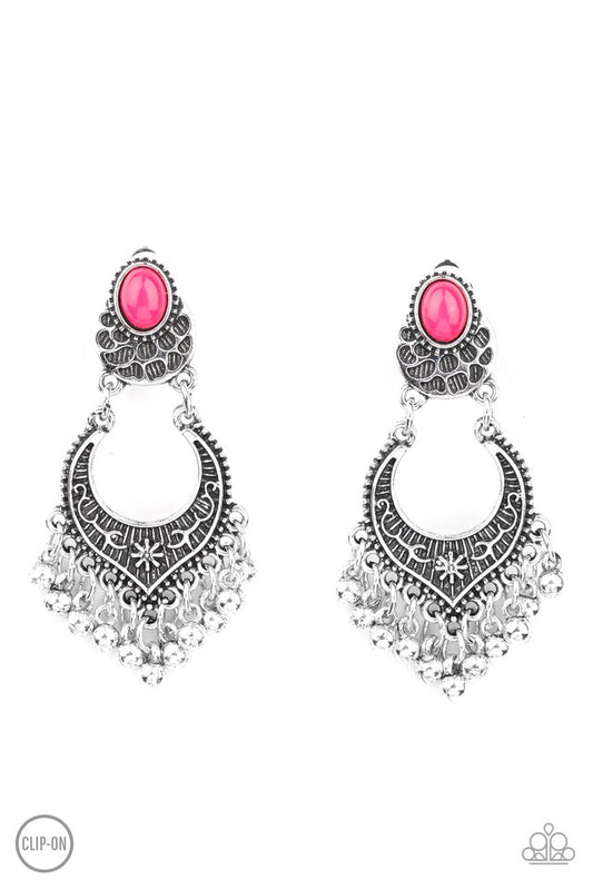 Summery Gardens - Pink - Paparazzi Earring Image