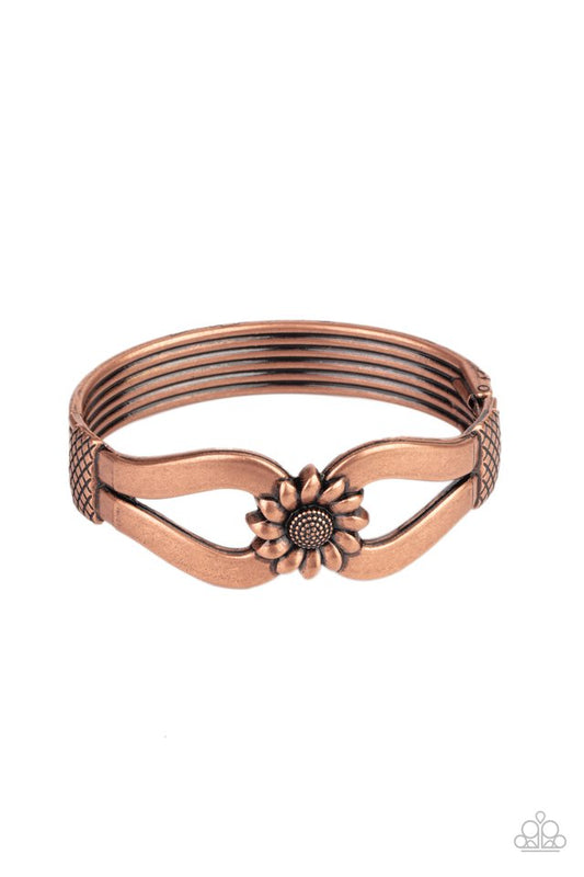 Let A Hundred SUNFLOWERS Bloom - Copper - Paparazzi Bracelet Image