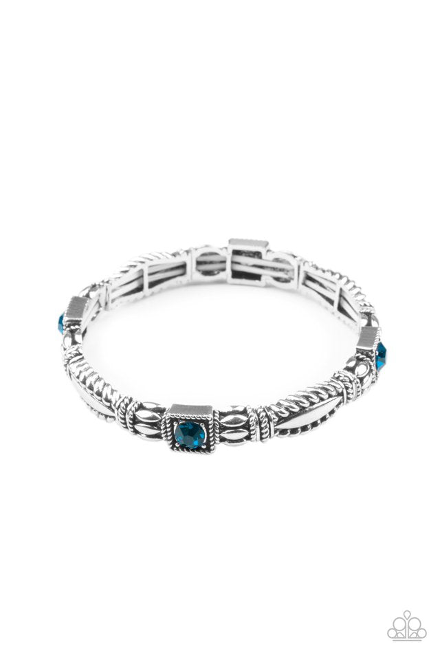 ​Get This GLOW On The Road - Blue - Paparazzi Bracelet Image