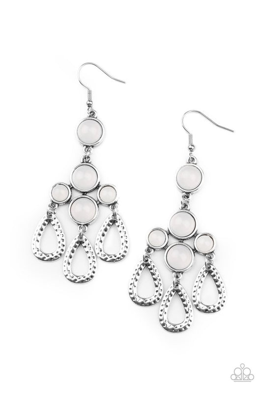 Mediterranean Magic - White - Paparazzi Earring Image
