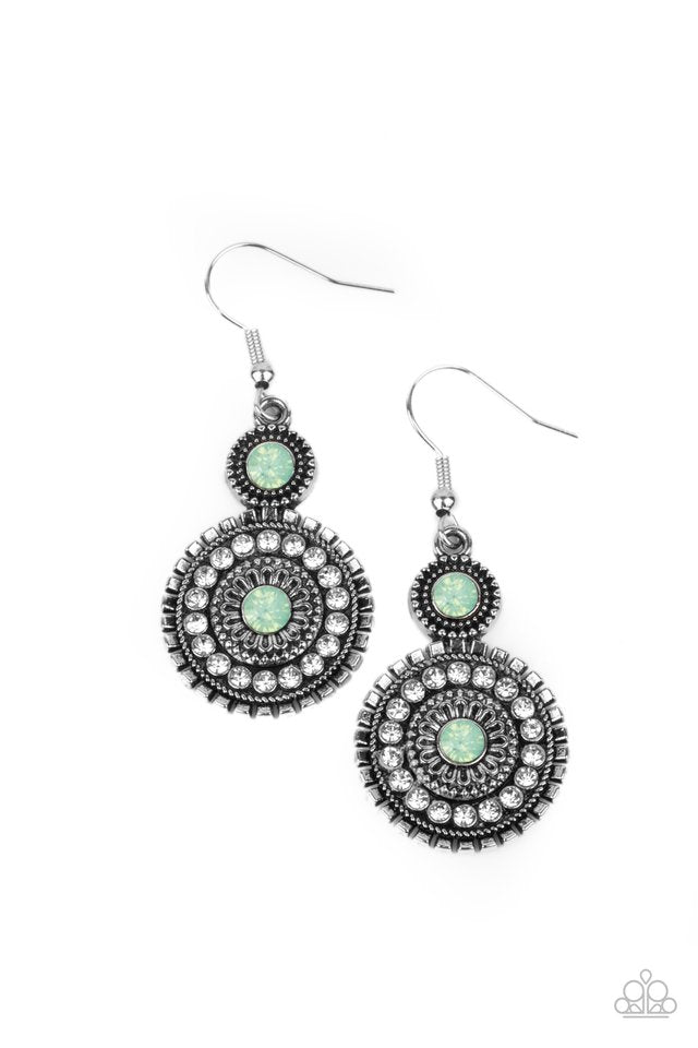 Opulent Outreach - Green - Paparazzi Earring Image