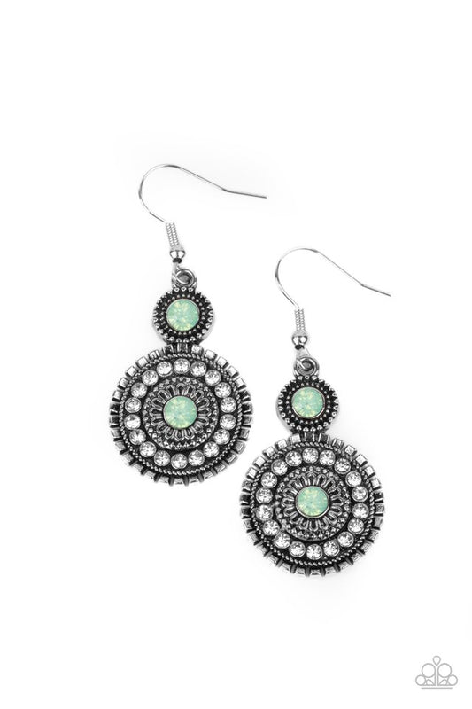Opulent Outreach - Green - Paparazzi Earring Image