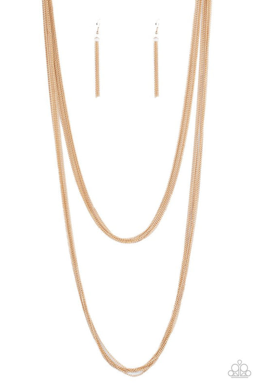 Save Your TIERS - Gold - Paparazzi Necklace Image