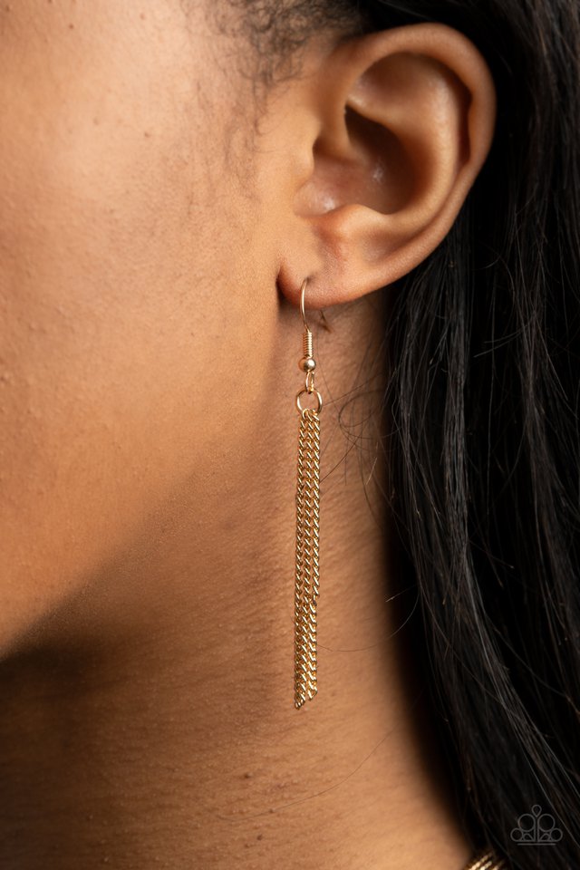 Save Your TIERS - Gold - Paparazzi Necklace Image