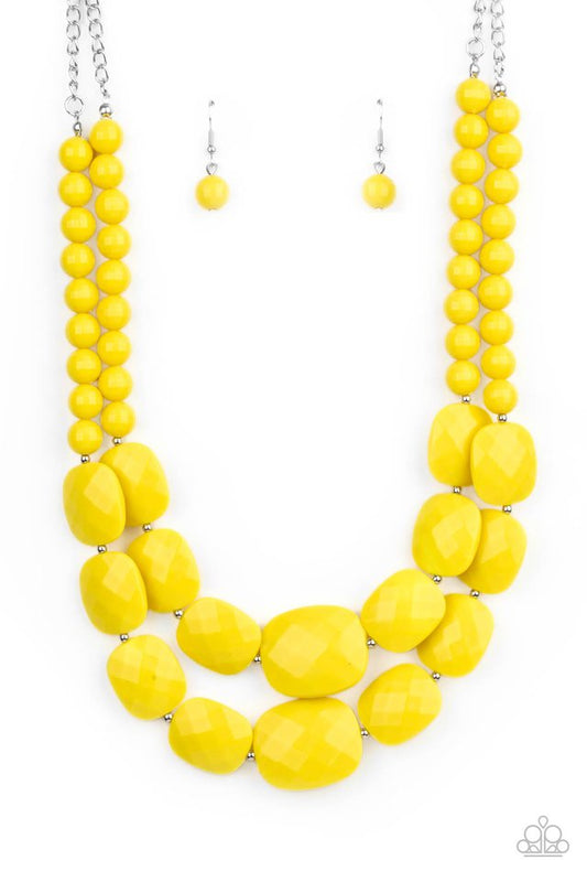 Resort Ready - Yellow - Paparazzi Necklace Image