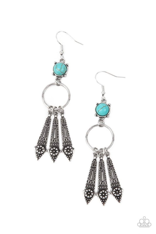 Prana Paradise - Blue - Paparazzi Earring Image