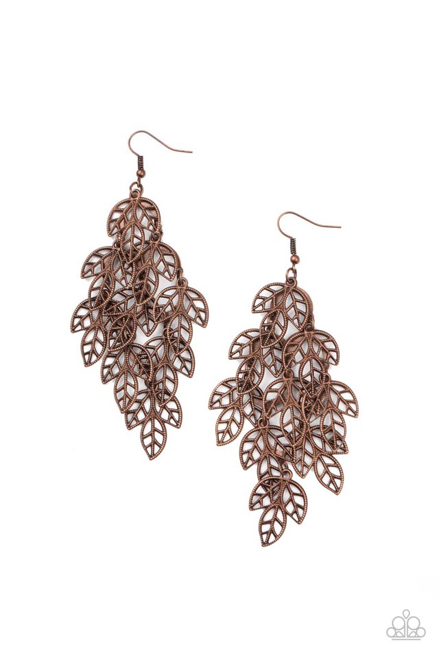 ​The Shakedown - Copper - Paparazzi Earring Image