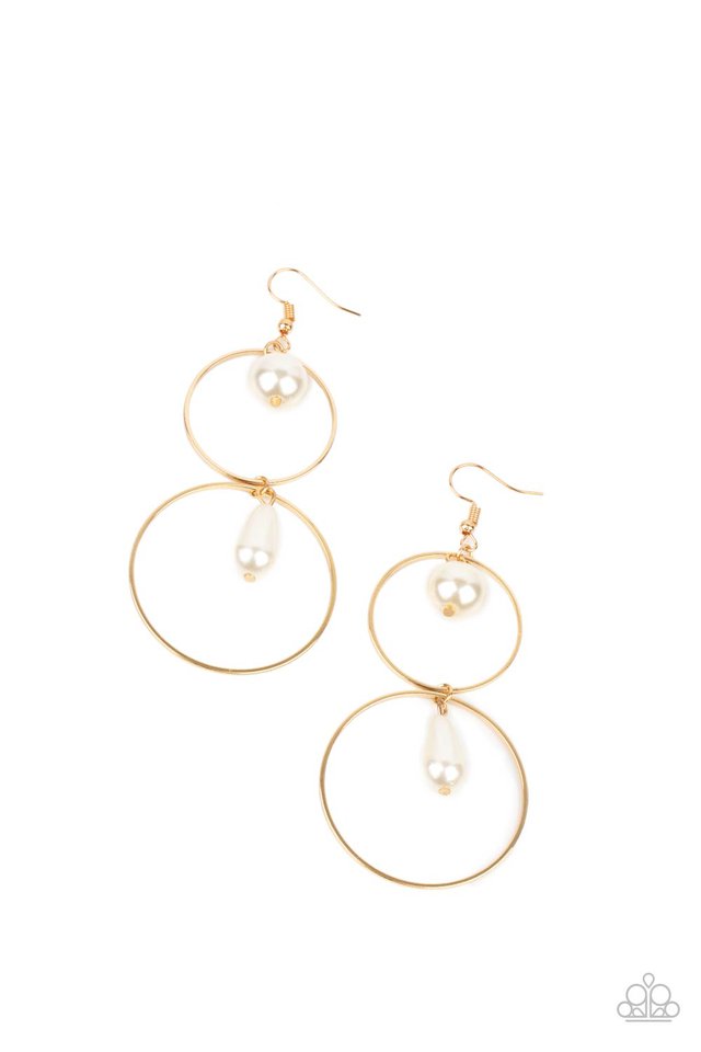Cultured in Couture - Gold - Paparazzi Earring Image