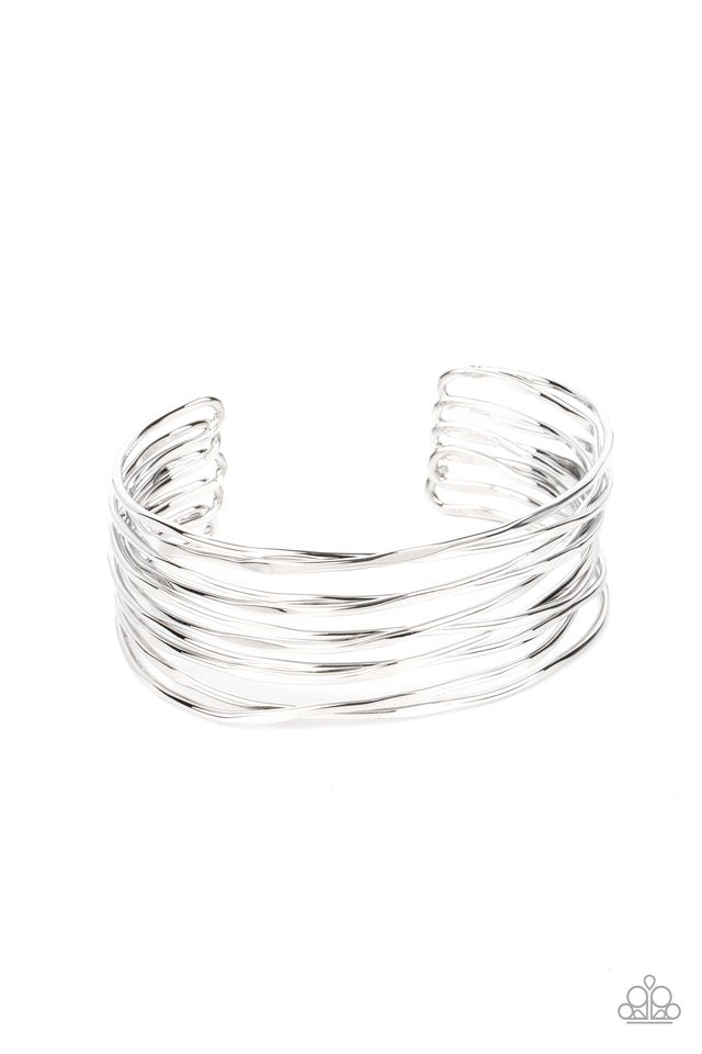 Nerves of Steel - Silver - Paparazzi Bracelet Image