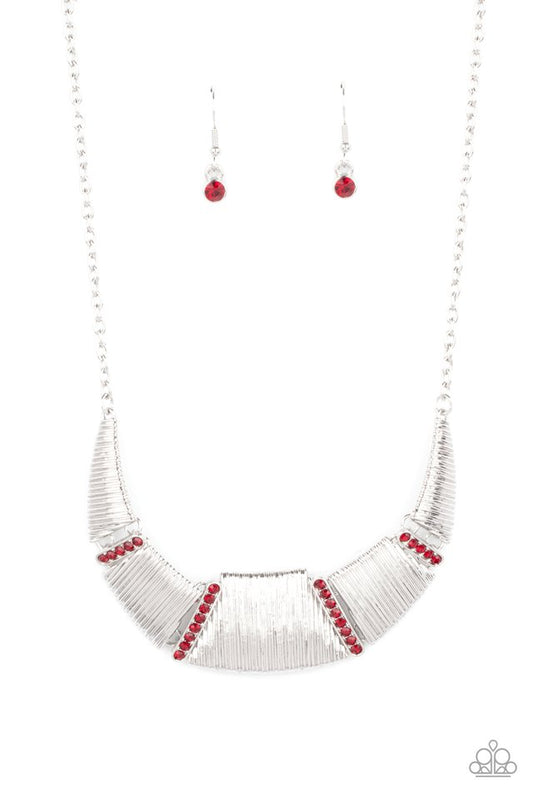 Going Through Phases - Red - Paparazzi Necklace Image