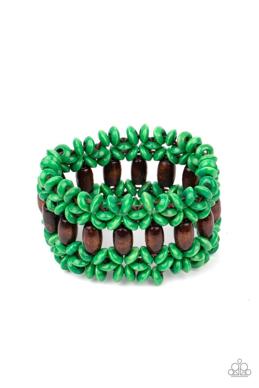 Bali Beach Retreat - Green - Paparazzi Bracelet Image