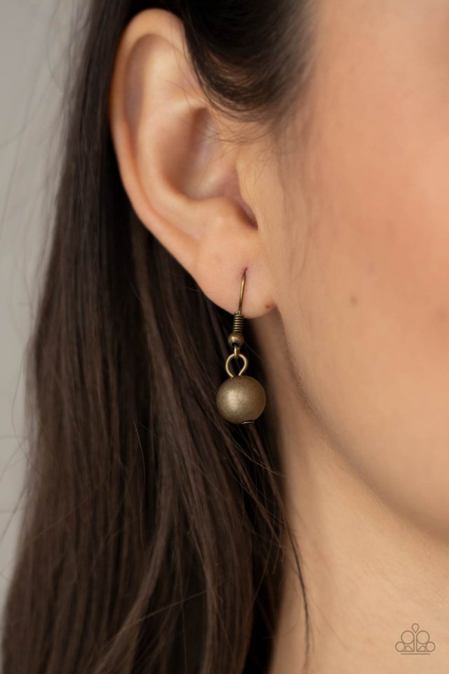 Extra Exhilarating - Brass - Paparazzi Necklace Image