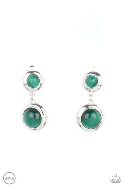 Subtle Smolder - Green - Paparazzi Earring Image