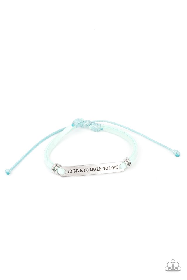 To Live, To Learn, To Love - Blue - Paparazzi Bracelet Image