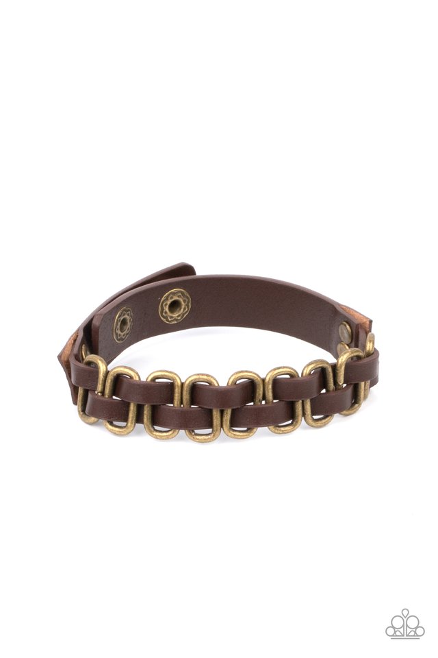 Gone Rogue - Brass - Paparazzi Bracelet Image