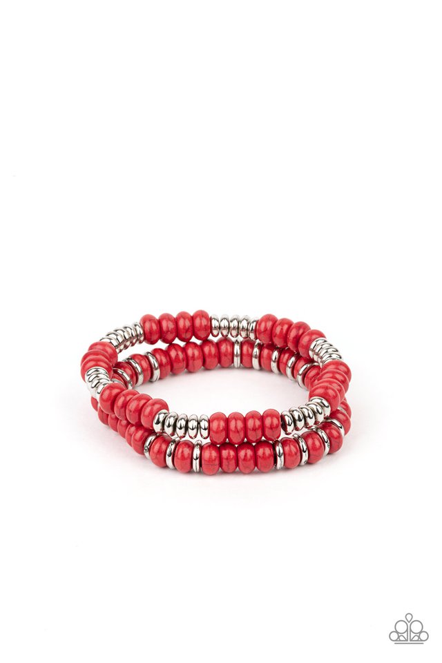Desert Rainbow - Red - Paparazzi Bracelet Image