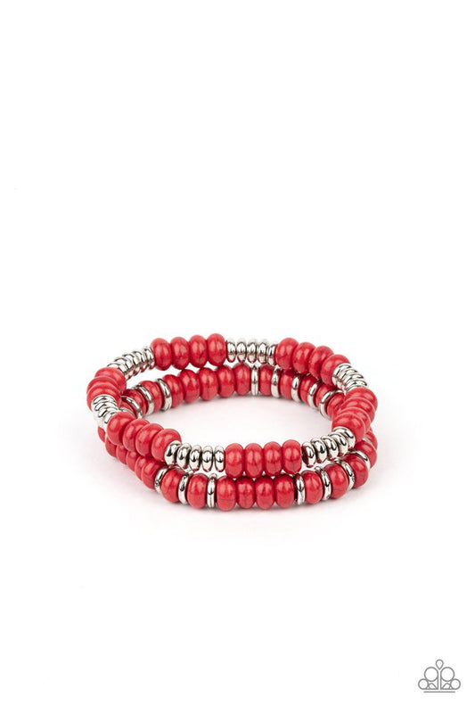 Desert Rainbow - Red - Paparazzi Bracelet Image