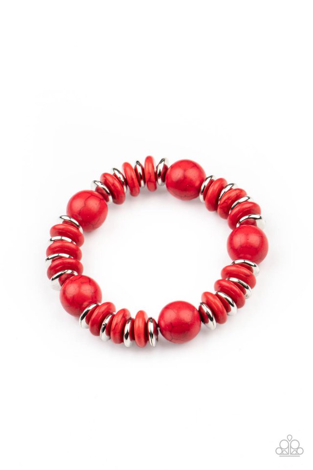 Rustic Rival - Red - Paparazzi Bracelet Image