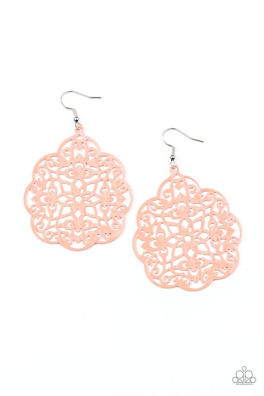 Mediterranean Eden - Orange - Paparazzi Earring Image