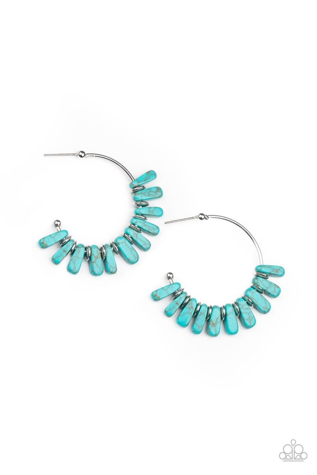 Poshly Primitive - Blue - Paparazzi Earring Image
