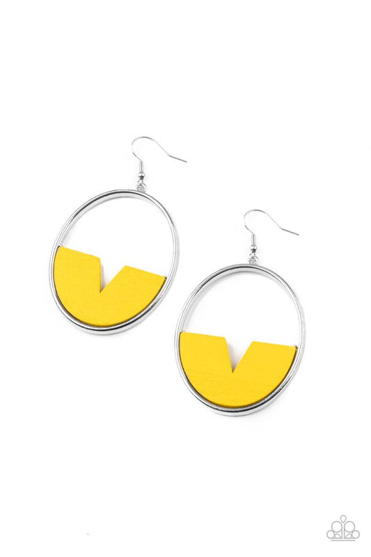 Island Breeze - Yellow - Paparazzi Earring Image