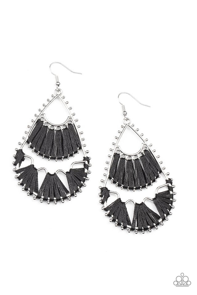 Samba Scene - Black - Paparazzi Earring Image
