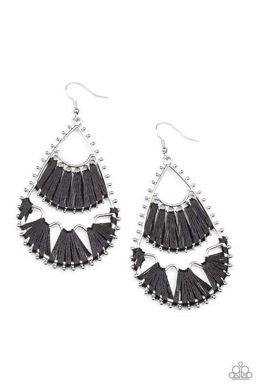 Samba Scene - Black - Paparazzi Earring Image